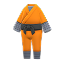 vestimenta de ninja [Naranja] (Naranja/Gris)