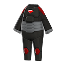 Power-Anzug [Schwarz] (Schwarz/Rot)