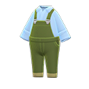 denim overalls [Avocado] (Green/Aqua)