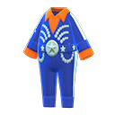 復古歌星服 [海軍藍] (藍色/橘色)