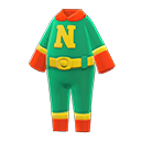 traje de superhéroe [Verde] (Verde/Rojo)