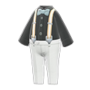 suspender outfit [Black] (Black/White)