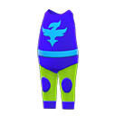 Wrestling-Outfit [Blau] (Blau/Grün)