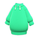 vestido sudadera [Verde] (Verde/Verde)
