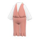 vestido pantalón elegante [Beis] (Beis/Blanco)