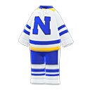 Eishockey-Outfit [Weiß-blau] (Weiß/Blau)