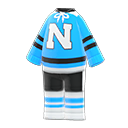 ice-hockey uniform [Light blue] (Aqua/Black)