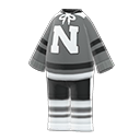 ice-hockey uniform [Gray] (Gray/Black)