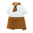 uniforme de chef [Marrón] (Blanco/Marrón)