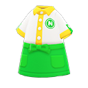 小吃店制服 [绿色] (绿色/黄色)