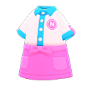 Schnellrestaurant-Uniform [Rosa] (Rosa/Hellblau)