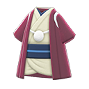 abito mercante periodo Edo [Fucsia] (Rosso/Beige)