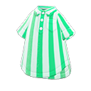 寬版條紋襯衫 [綠色] (綠色/白色)