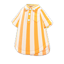 vertical-stripes shirt [Orange] (Orange/White)
