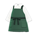 咖啡店围裙 [绿色] (绿色/白色)