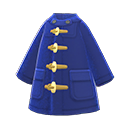 羊毛混紡牛角釦大衣 [海軍藍] (藍色/藍色)