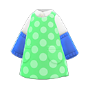 sleeved apron [Green] (Green/Blue)
