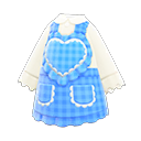爱心围裙 [蓝色] (水蓝色/白色)