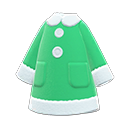 毛絨睡袍 [綠色] (綠色/白色)