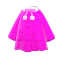 cappotto poncho [Rosa] (Rosa/Bianco)