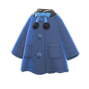 poncho coat [Navy blue] (Blue/Black)