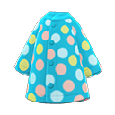 dotted raincoat [Turquoise] (Aqua/Yellow)