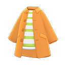 立式折领大衣 [棕色] (棕色/绿色)