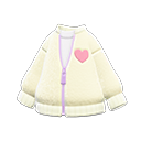 Boa blouson - White | Animal Crossing (ACNH) | Nookea