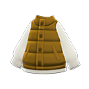 puffy vest [Camel] (Brown/White)