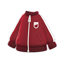 maglia da jogging [Rosso lampone] (Rosso/Bianco)