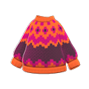 yodel sweater [Orange] (Brown/Orange)