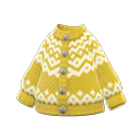 北歐風針織罩衫 [芥末黃] (黃色/白色)