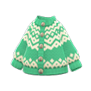 北歐風針織罩衫 [薄荷綠] (藍色/白色)
