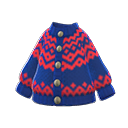 北歐風針織罩衫 [海軍藍] (藍色/紅色)