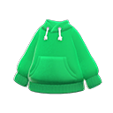 簡約連帽上衣 [綠色] (綠色/綠色)