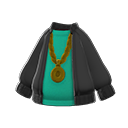куртка с цепью [Зеленый] (Черный/Зеленый)