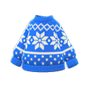suéter copos [Azul] (Azul/Blanco)