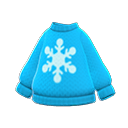 snowflake sweater [Light blue] (Aqua/White)