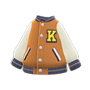 letter jacket [Beige] (Beige/White)