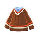 tennis sweater [Brown] (Brown/Aqua)