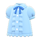 洋娃娃風襯衫 [藍色] (水藍色/藍色)