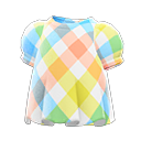 Secondary image of Plaid puffed-sleeve shirt