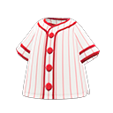 camiseta de béisbol [Blanco] (Blanco/Rojo)