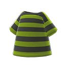 gestreept T-shirt [Groen] (Groen/Zwart)