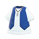 camiseta con chaleco [Azul] (Azul/Blanco)