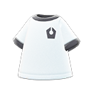 camiseta sport [Negro] (Blanco/Negro)