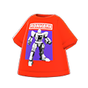 英雄機器人T恤 [紅色] (紅色/白色)
