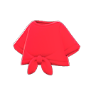 前绑结T恤 [红色] (红色/红色)