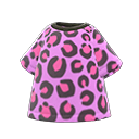 t-⁠shirt léopard [Rose] (Rose/Noir)
