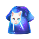 camiseta gato sideral [Azul] (Azul/Verde)
